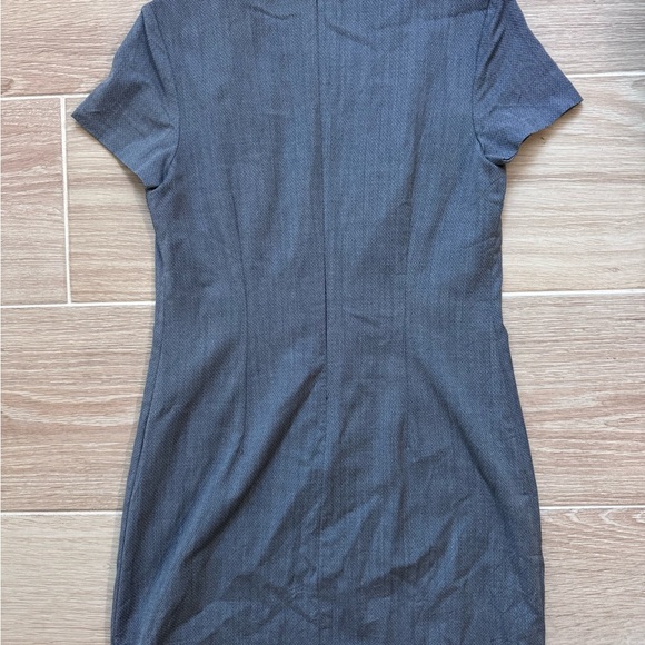Theory Charcoal Short Sleeve Mini Dress - Picture 2 of 3